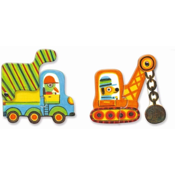 PUZZLE DUO VEHÍCULOS DJECO