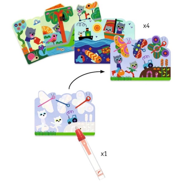 COLOREA MÁGICO ESCONDIDO EN EL JARDIN DJECO