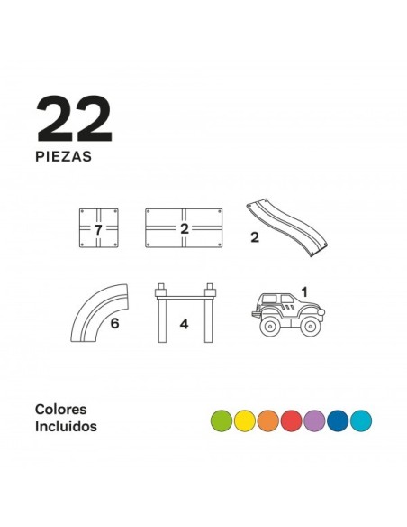 IMANIX PISTA DE CARRERAS 22 PCS