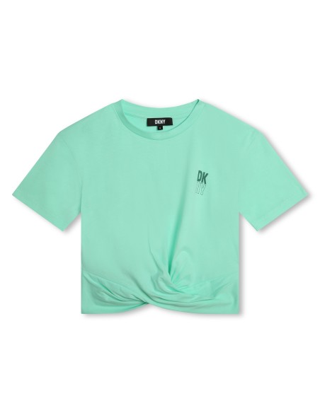 CAMISETA NIÑA TURQUESA DKNY