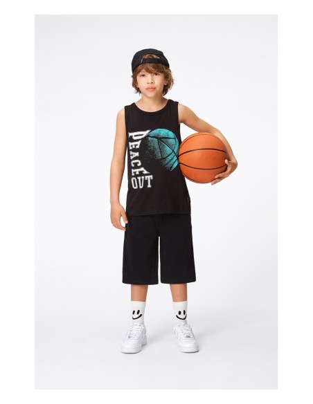 PANTALÓN CORTO NIÑO MOLO ADD BLACK