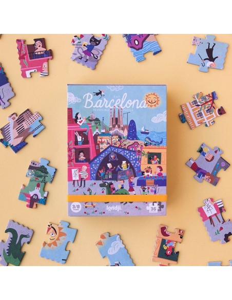 Night and day in Barcelona puzzle