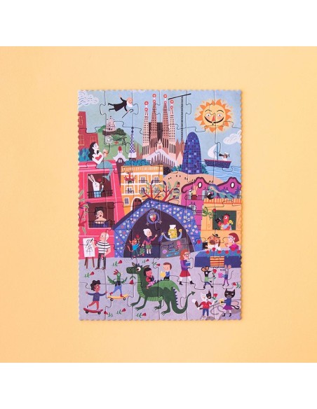 Night and day in Barcelona puzzle