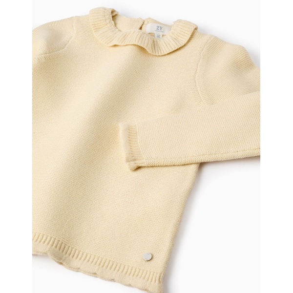 JERSEY DE PUNTO CON CUELLO DE VOLANTE