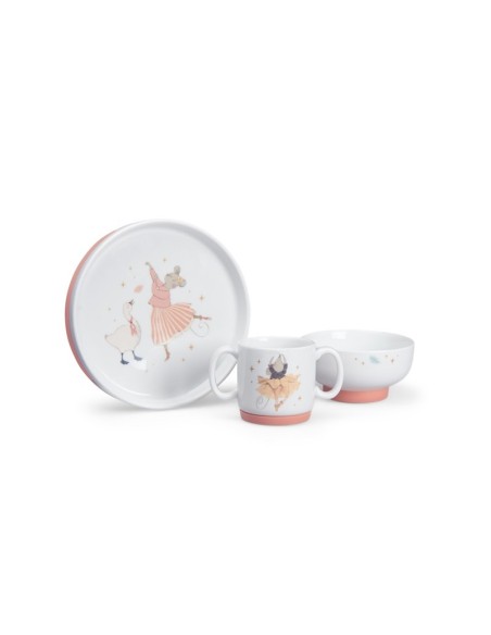 CONJUNTO VAJILLA DE PORCELANA `PETITS LAPINS´