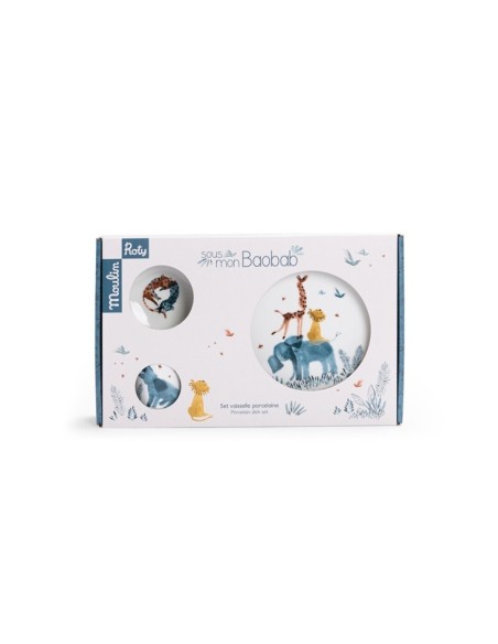 CONJUNTO VAJILLA DE PORCELANA `PETITS LAPINS´