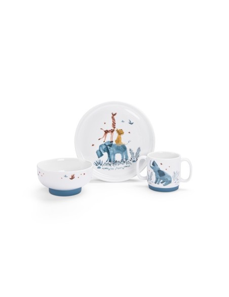 CONJUNTO VAJILLA DE PORCELANA `PETITS LAPINS´