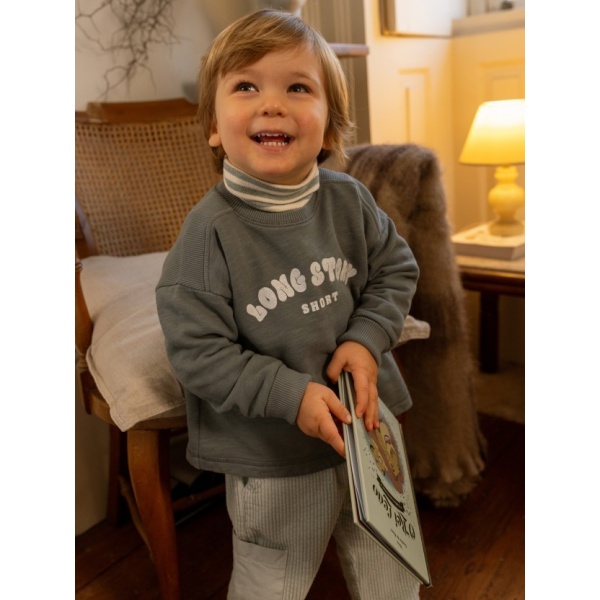 PANTALÓN PANA CUATRO BOLSILLOS AZUL