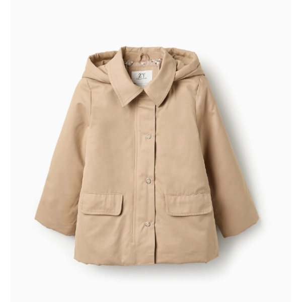 CHAQUETA ALCOCHADA CON CAPUCHA