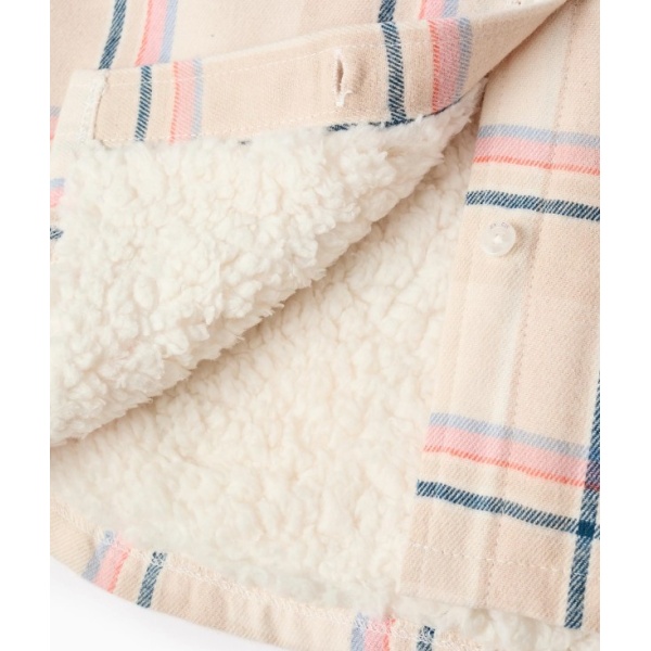 CHAQUETA A CUADROS Y FORRO DE SHERPA