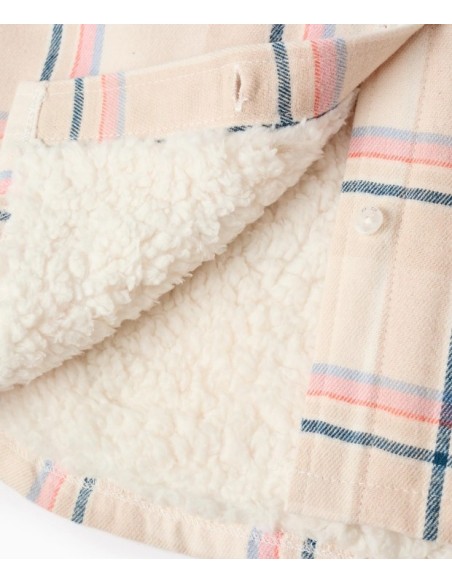 CHAQUETA A CUADROS Y FORRO DE SHERPA