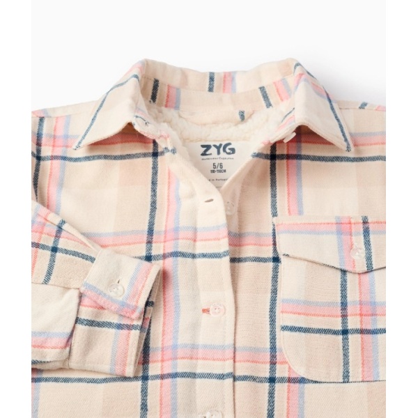 CHAQUETA A CUADROS Y FORRO DE SHERPA