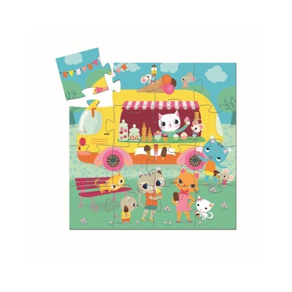 PUZZLE SILUETA CAMIÓN DE BOMBEROS