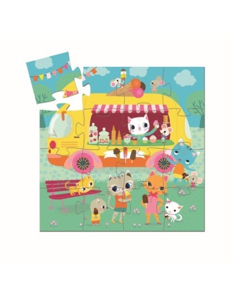 PUZZLE SILUETA CAMIÓN DE BOMBEROS