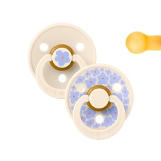 2 CHUPETES BIBS FLORES / 6-18 MESES