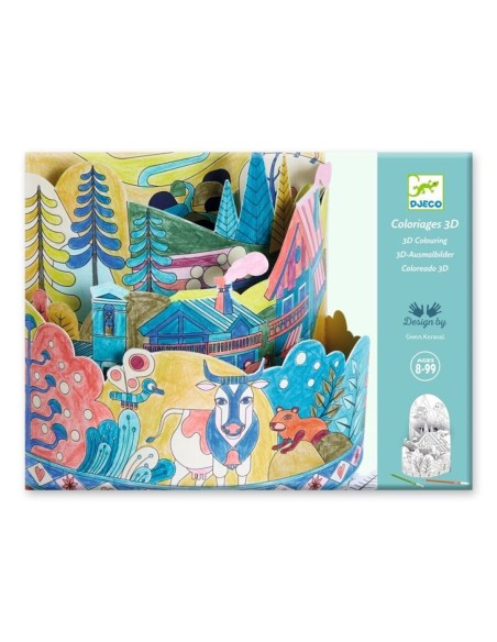 Coloreado 3D cima del mundo