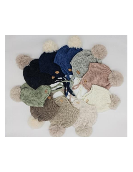 GORRO PUNTO BOBO GRUESO VERDE