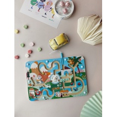 LABERINTO MAGNÉTICO DE MADERA, ANIMALES DIVERTIDOS