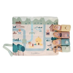 JUEGO MANTEL LOS TRES CERDITOS Y EL LOBO