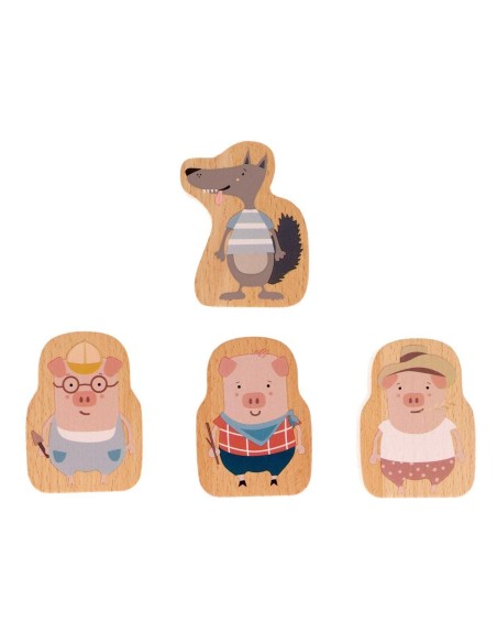 JUEGO MANTEL LOS TRES CERDITOS Y EL LOBO