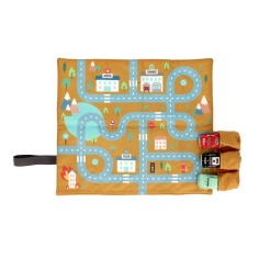 Juego Mantel con Circuito Mostaza + 3 Coches