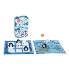 JUEGO POCKET 2 EN 1:  TRES EN RAYA / SERPIENTES Y ESCALERAS