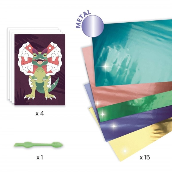 LAMINAS PAN DE ORO DINOSAURIOS