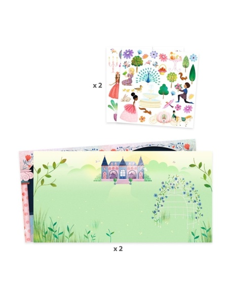 PEGATINAS REUTILIZABLES CUENTOS DE PRINCESAS