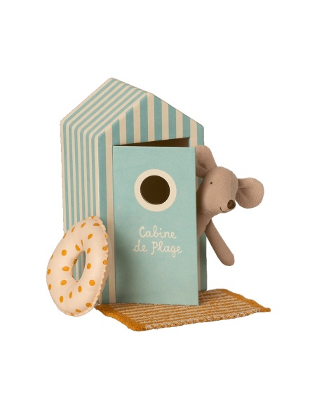 RATÓN HERMANO PEQUEÑO CON CASETA DE PLAYA