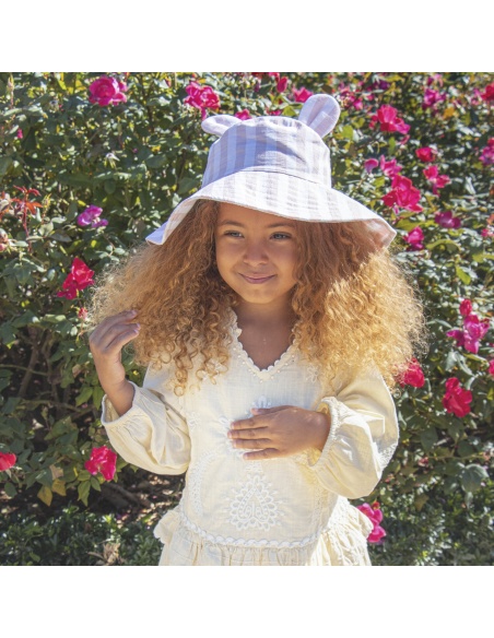 GORRO A RAYAS CON OREJAS DE CONEJO