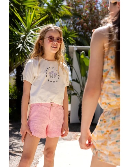 T-SHIRT BOXY HAPPY FLOWER