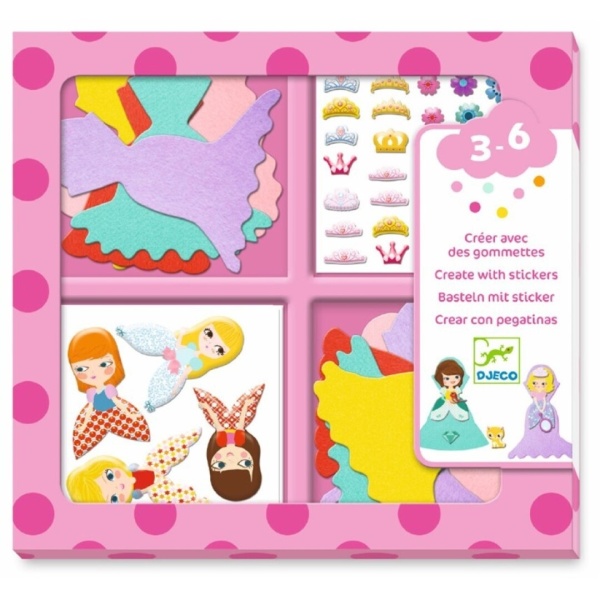 CREAR CON PEGATINAS PRINCESAS