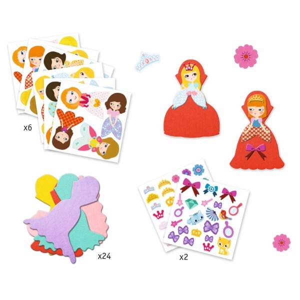 CREAR CON PEGATINAS PRINCESAS