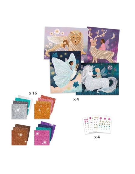 COLLAGE CUADROS DE MOSÁICOS: EL MUNDO ENCANTADO