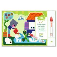 COLOREAR CON AGUA: ESCONDIDO EN EL JARDÍN