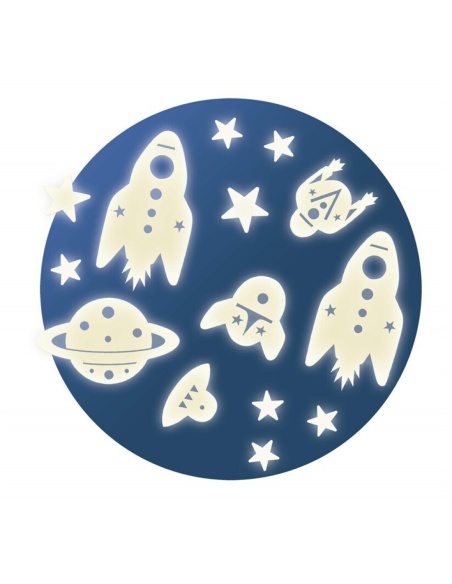 PEGATINAS FOSFORESCENTES MISIÓN ESPACIAL