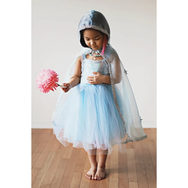 CAPA DISFRAZ AZUL CON ESTRELLAS