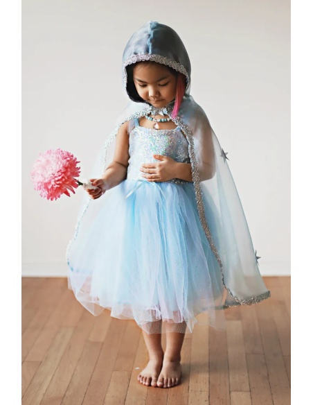 CAPA DISFRAZ AZUL CON ESTRELLAS