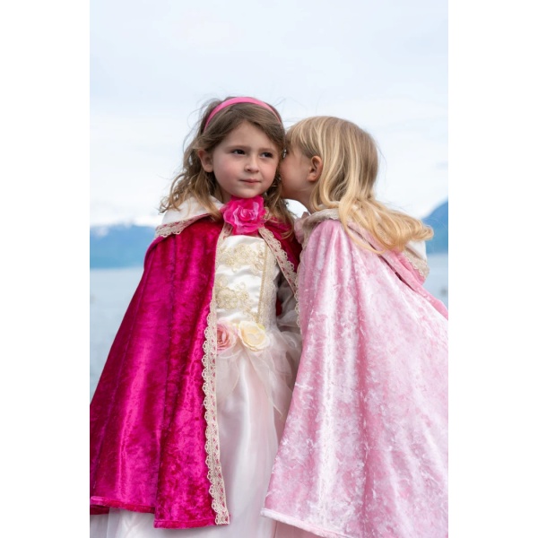CAPA DISFRAZ DE PRINCESA ROSA TERCIOPELO