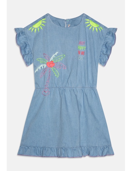 VESTIDO VAQUERO CON BORDADOS