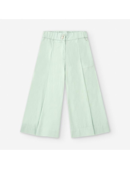 PANTALÓN DE POPELÍN  VERDE AGUA