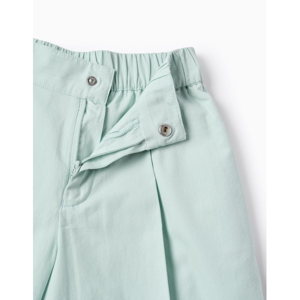 PANTALÓN DE POPELÍN  VERDE AGUA