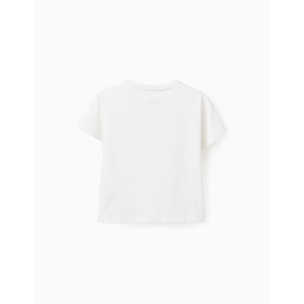 CAMISETA CON LENTEJUELAS BLANCA