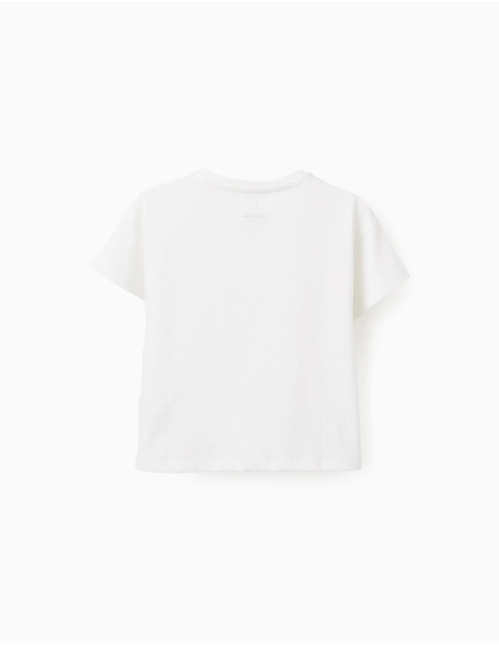 CAMISETA CON LENTEJUELAS BLANCA