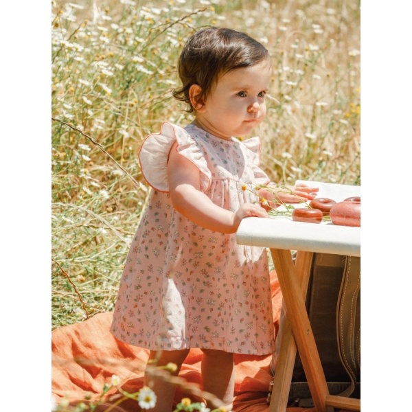 VESTIDO ESTAMPADO FLORAL LARANJINHA