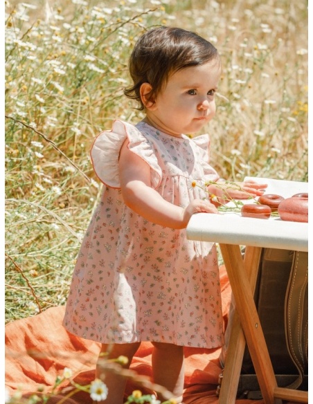 VESTIDO ESTAMPADO FLORAL LARANJINHA