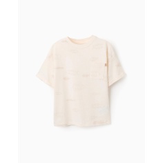 CAMISETA BEIGE MANGA CORTA