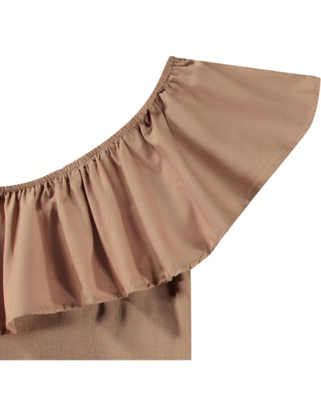 TOP ASIMÉTRICO DE ALGODÓN MOLO