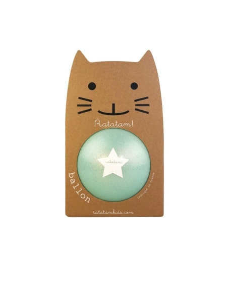 PELOTA GLITTER AZUL 22 cm RATATAM!