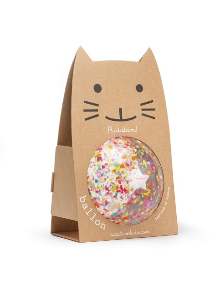 PELOTA CONFETTI MULTICOLOR 22 cm RATATAM!